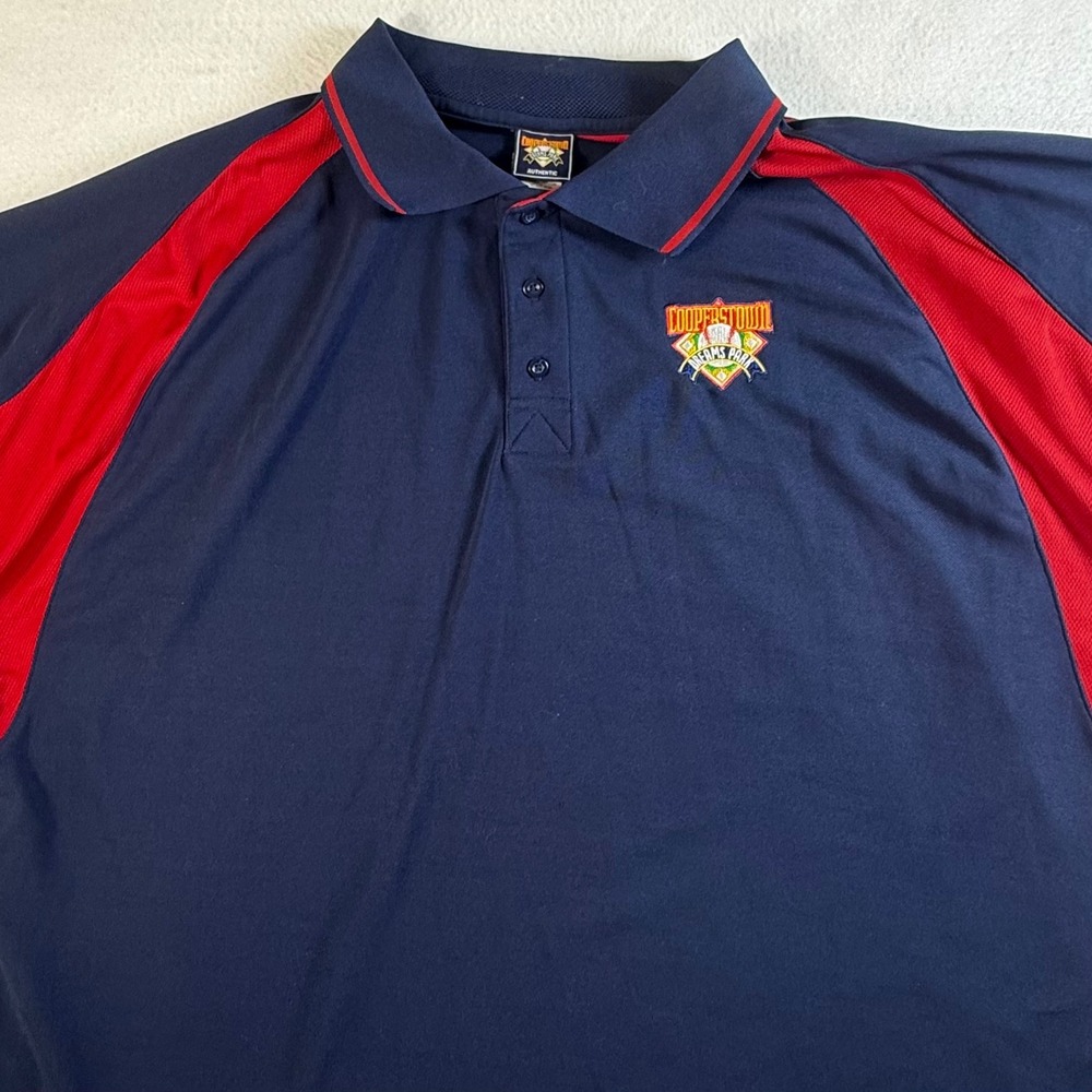 Cooperstown Dreams Park Polo Shirt Mens 2XL Authentic‎ Baseball Navy Red